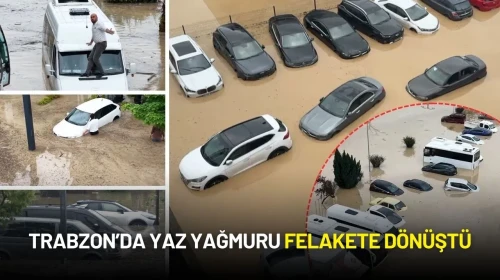 Trabzon’da Yaz Yağmuru Felakete Dönüştü: Evler ve Araçlar Sular Altında Kaldı!