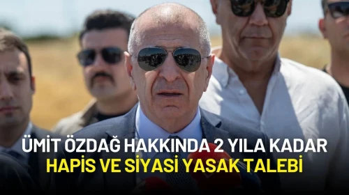 Ümit Özdağ Hakkında 2 Yıla Kadar Hapis ve Siyasi Yasak Talebi