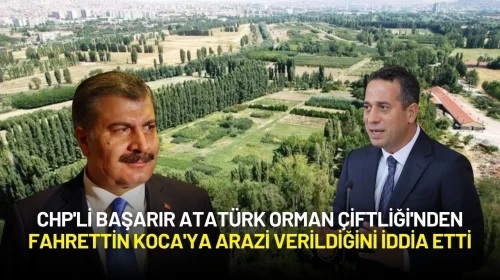 CHP'li Başarır’dan Çarpıcı İddia: Atatürk Orman Çiftliği'nden Fahrettin Koca'ya Arazi Verildi