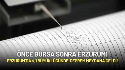Erzurum’da 4,1 Büyüklüğünde Korkutan Deprem!