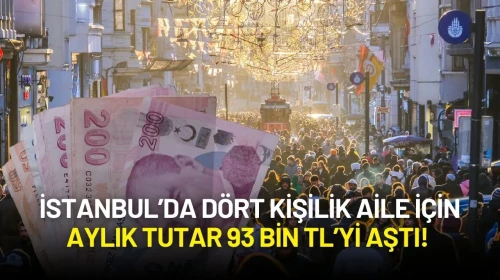 İstanbul’da Yaşam Maliyeti Rekor Kırdı: Dört Kişilik Aile İçin Aylık Tutar 93 Bin TL’yi Aştı!