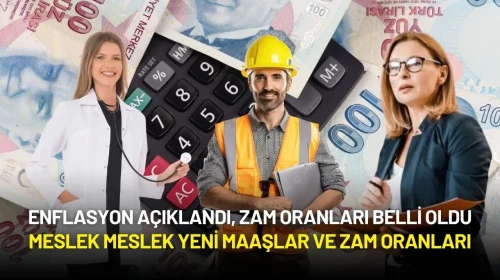2025 Zam Oranları Belli Oldu! Meslek Meslek Yeni Maaşlar ve Zam Oranları
