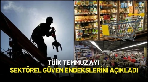 TÜİK Temmuz Ayı Sektörel Güven Endekslerini Açıkladı