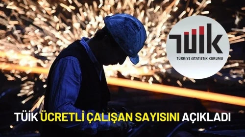 TÜİK Ücretli Çalışan Sayısını Açıkladı