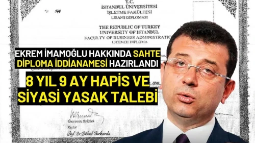 Ekrem İmamoğlu Hakkında Sahte Diploma İddianamesi Hazırlandı