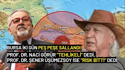Bursa’da Art Arda Depremler! Naci Görür "Tehlikeli", Şener Üşümezsoy ise "Risk Bitti" Dedi