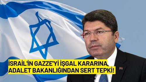 İsrail'in Gazze'yi İşgal Kararına Adalet Bakanlığından Sert Tepki!