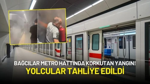 Bağcılar Metro Hattında Korkutan Yangın! Yolcular Tahliye Edildi