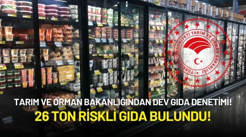 Tarım ve Orman Bakanlığından Dev Gıda Denetimi! 26 Ton Riskli Gıda Bulundu!