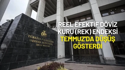 Merkez Bankası Açıkladı: Reel Efektif Döviz Kuru (REK) Endeksi Temmuz'da Düşüş Gösterdi