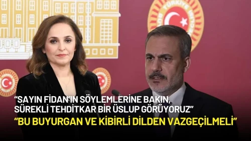 DEM Parti Sözcüsü Ayşegül Doğan, Hakan Fidan'ı Eleştirdi: "Sürekli Tehditkar Bir Üslup"