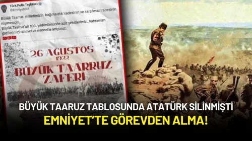Büyük Taaruz Tablosunda Atatürk Silinmişti: Emniyet’te Görevden Alma!