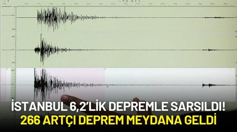 İstanbul 6,2’lik Depremle Sarsıldı: 266 Artçı Deprem Meydana Geldi