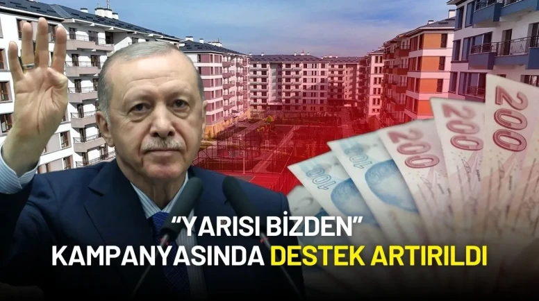 “Yarısı Bizden” Kampanyasında Destek Artırıldı: Kentsel Dönüşüme 1 Milyon 875 Bin TL’ye Kadar Destek