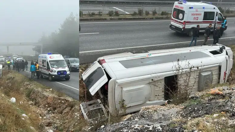 Muğla Menteşe’de Yolcu Minibüsü Şarampole Devrildi: 13 Kişi Yaralandı!