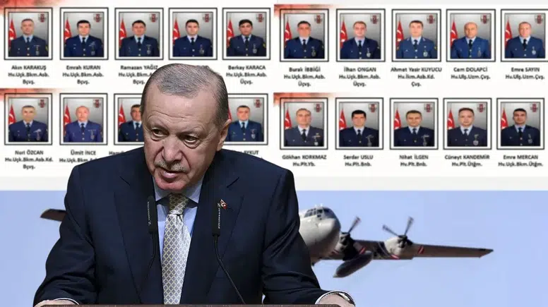 Erdoğan’dan Askeri Uçak Kazası Açıklaması: 19 Şehidin Naaşına Ulaşıldı!