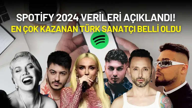 Spotify 2024 Verileri Açıklandı! En Çok Kazanan Türk Sanatçı Belli Oldu